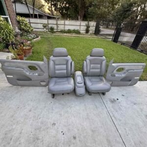 Gray Obs chevy gmc leather seats center console and door panels
