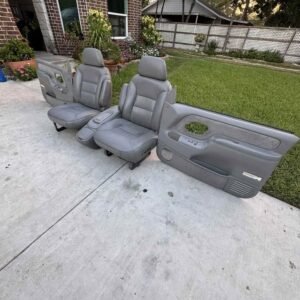 Gray Obs chevy gmc leather seats center console and door panels